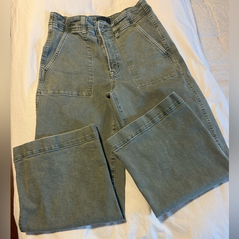 GAP Factory High-Rise Wide-Leg Jeans